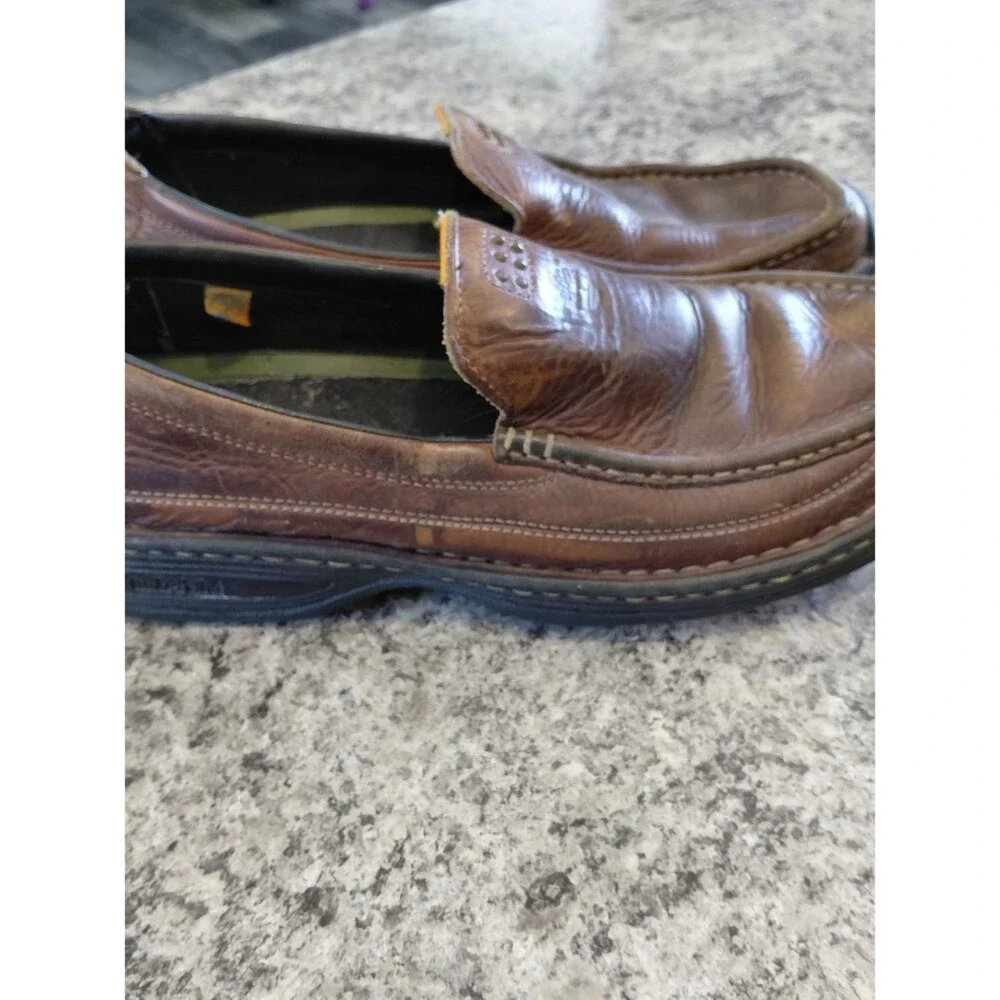 Timberland Brown Leather Slip-On Boat Shoes
